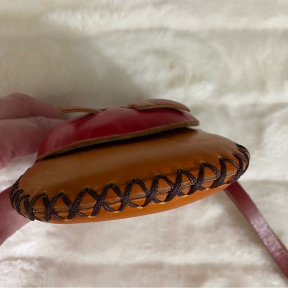 Cat Small Leather Zipper Kitten Purse Charm or Key Chain - Picture 7 of 10